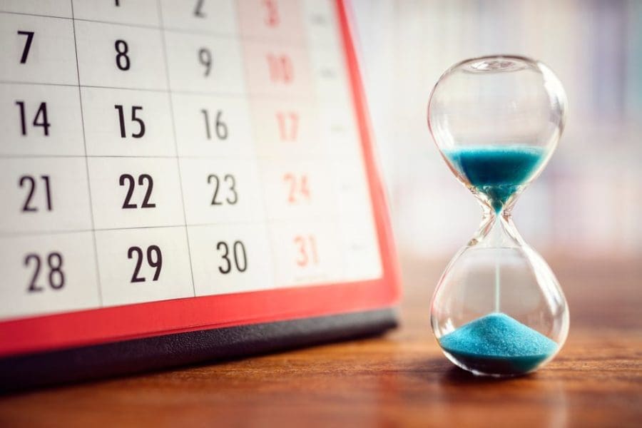 Calendar sand clock