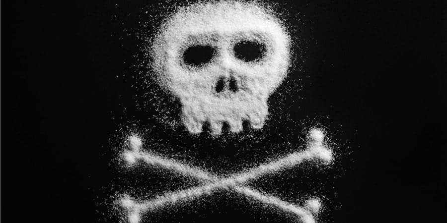 Skull white substances - illustration