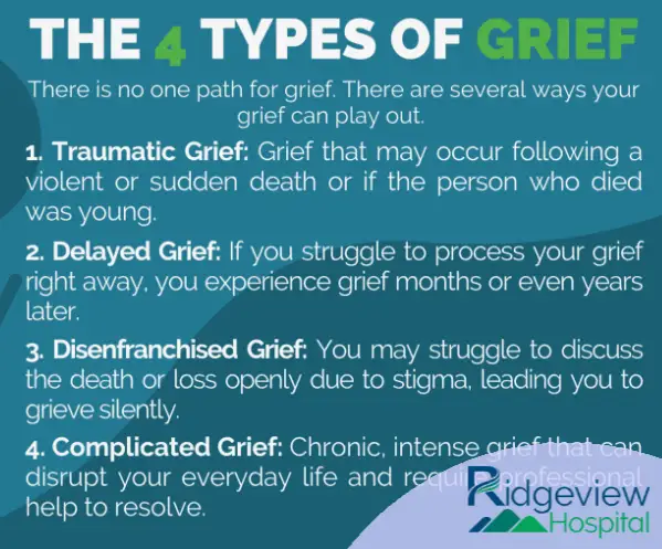 The 4 types of grief infographic